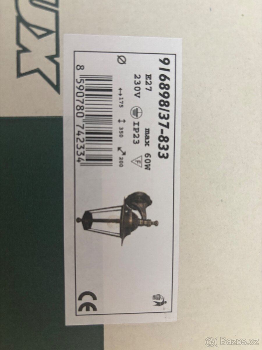 Venkovní osvětlení nástěnné lucerna s patinou - 4