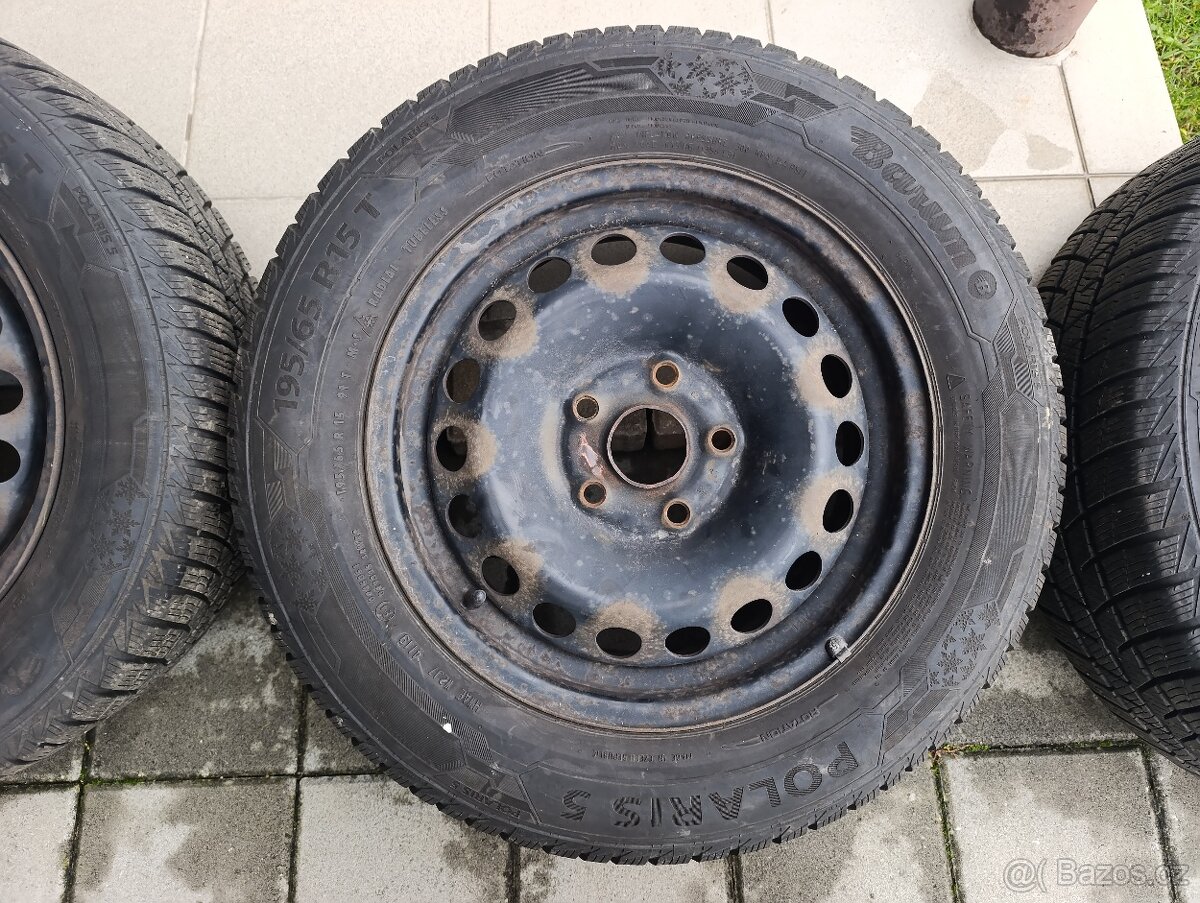 Zimni pneu+disky 5x112 R15 - 4