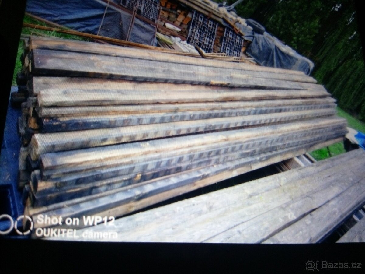 modřinove trámky, fošny,latě,desky,dřevěny rošt,plot,bouda - 4