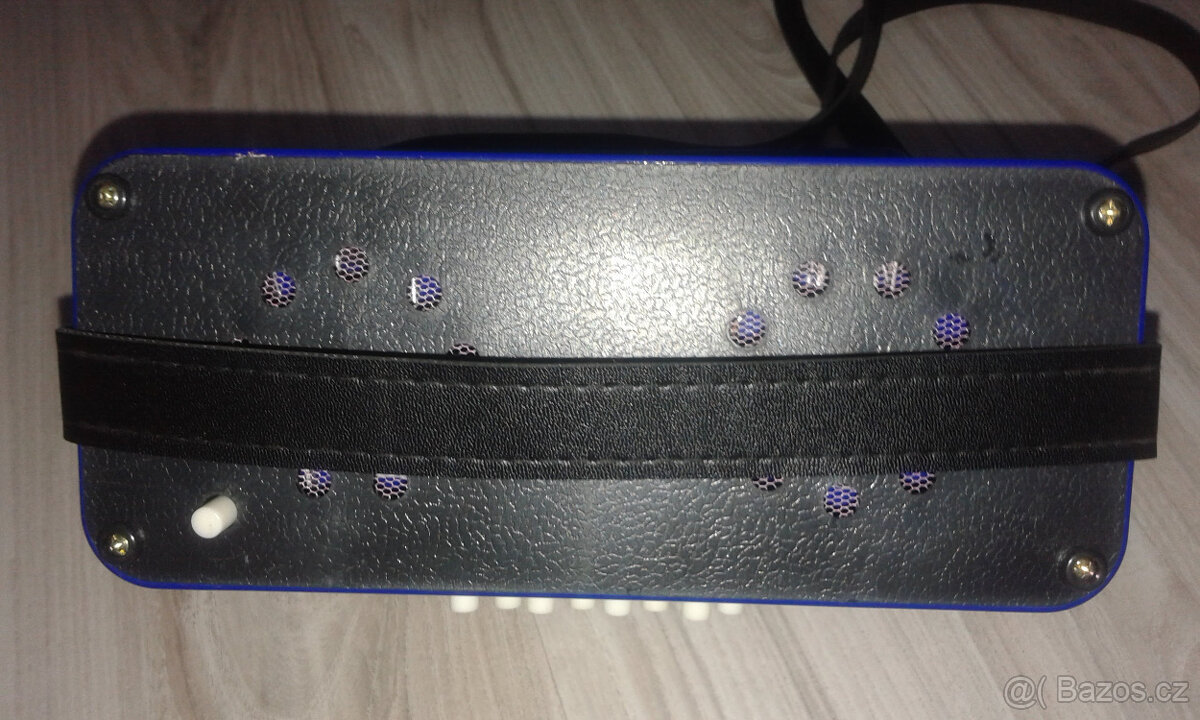 Nová tahací harmonika dětská-větší/akordeon modrý - 4