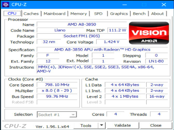 Základ PC Gigabyte GA-A75M-S2V AMD A8-3850 4GB DDR3 - 4