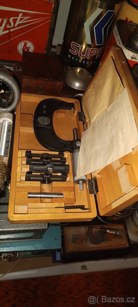 Starý termograf, budík, měřící přístroje - 4