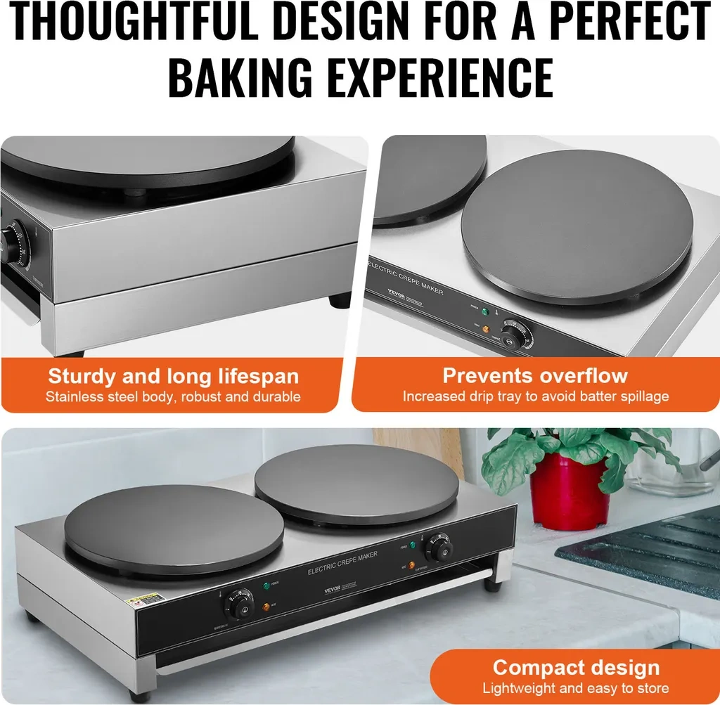 Nový profesionální dvouplotýnkový palačinkovač - 4