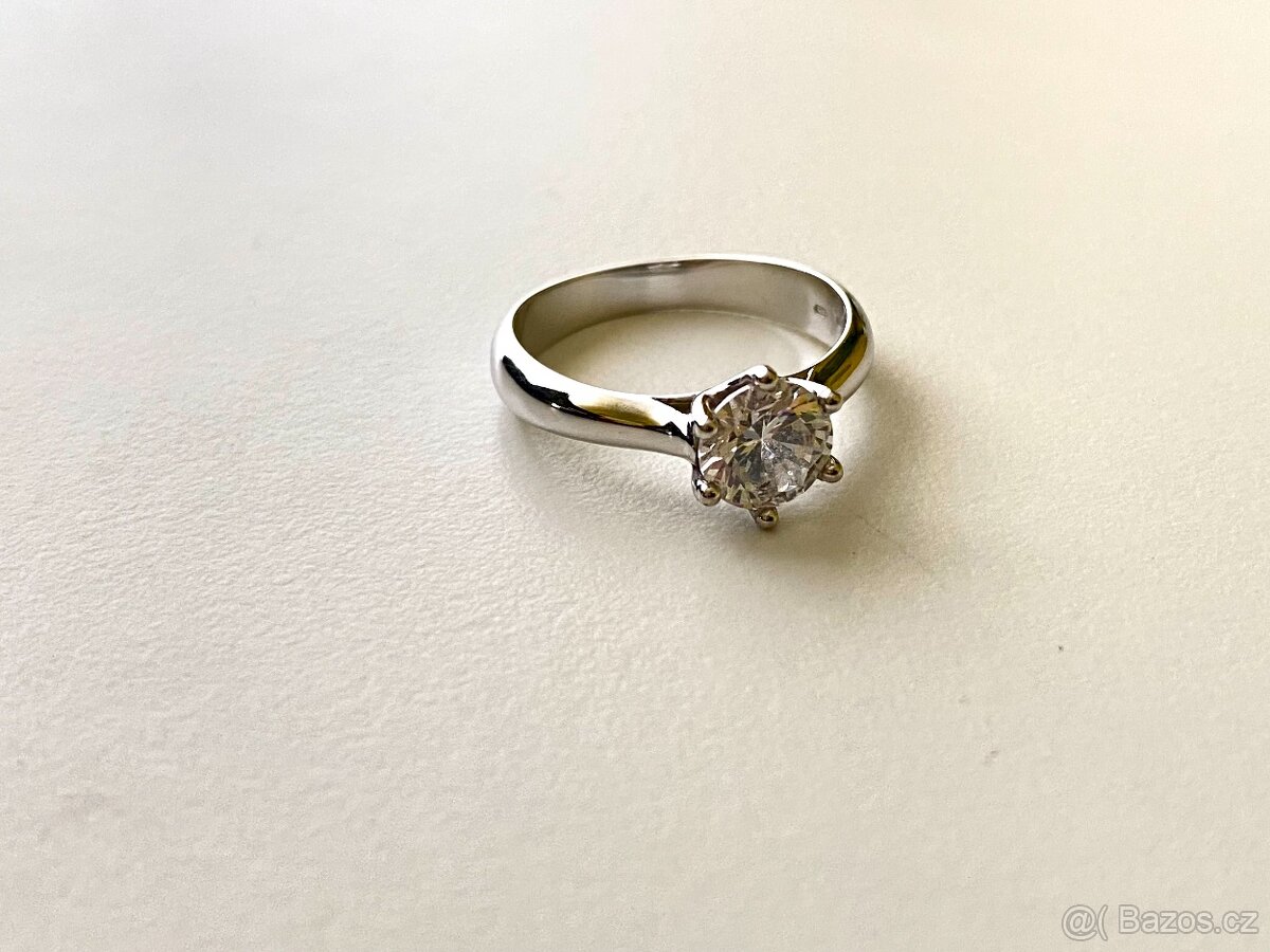 Zlatý prsten se zirkonem Goldex, vaha 3,4G, vel 53 - 4