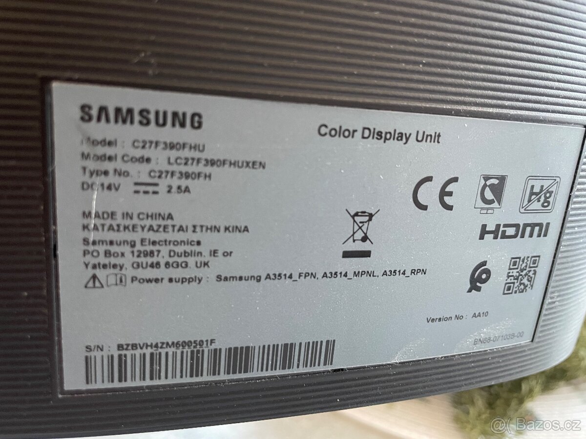 Monitor Samsung 27” C27F390FHU - 4