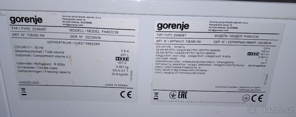 Mrazák 400L Gorenje - 4