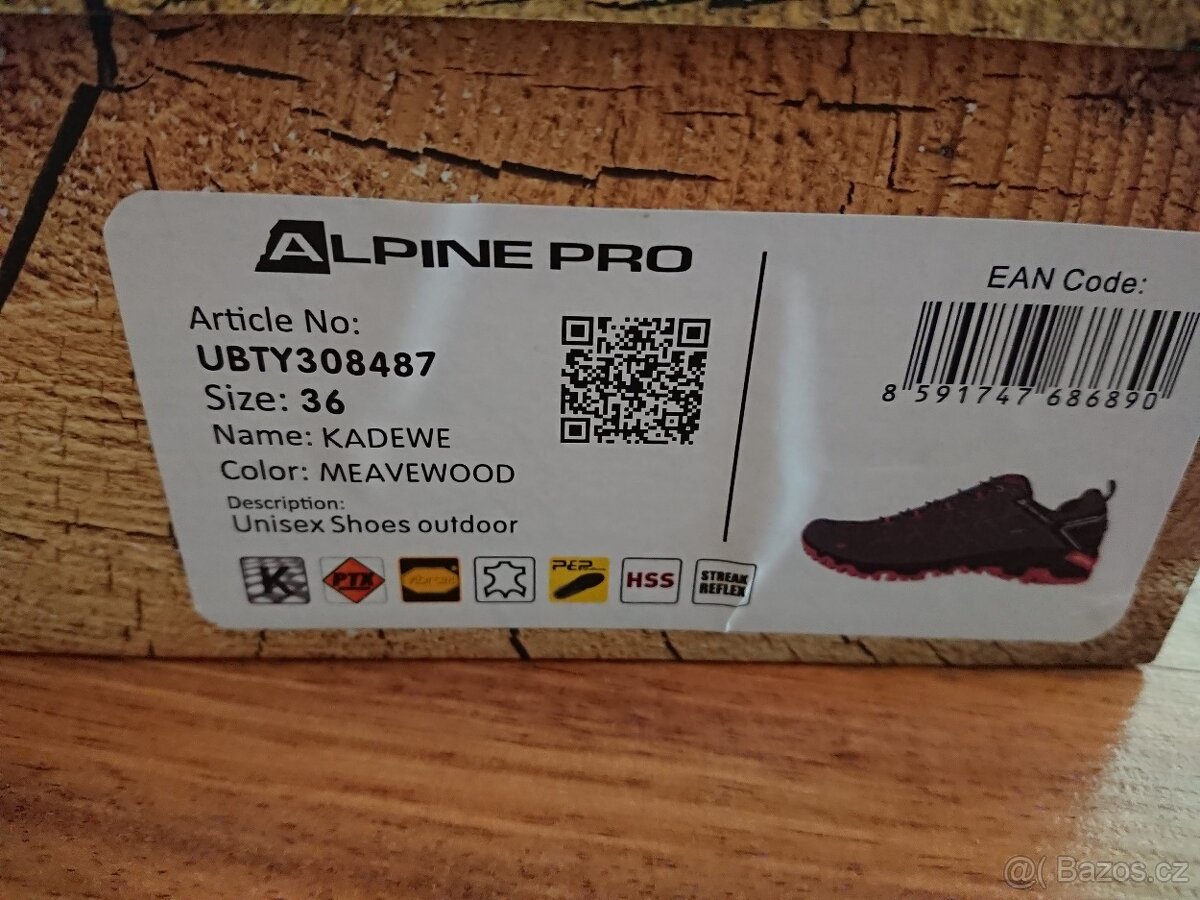 Outdoorová obuv Alpine Pro vel. 36 - 4
