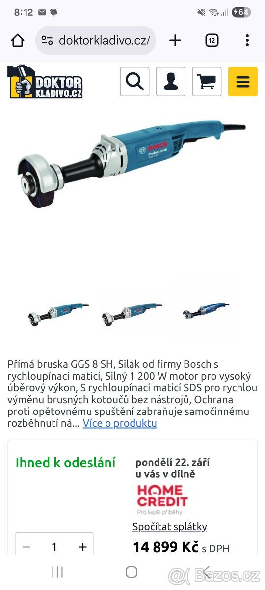 Narex EBO 10 prima bruska. TOP STAV - 4