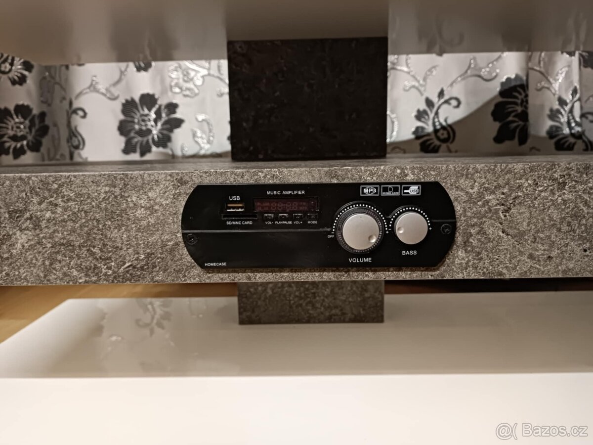 TV stolek bílý lesklý - 4