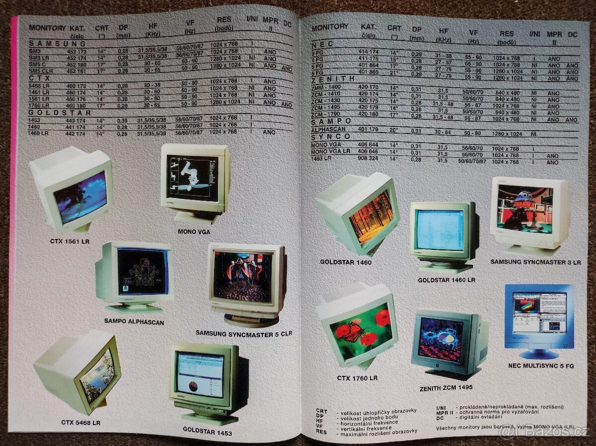 Počítačové nabídky 1. pol. 90 let HW SW Windows - 4