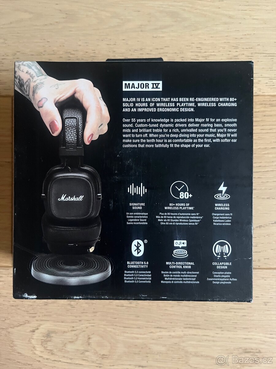 Sluchátka Marshall Major IV Bluetooth černá - 4