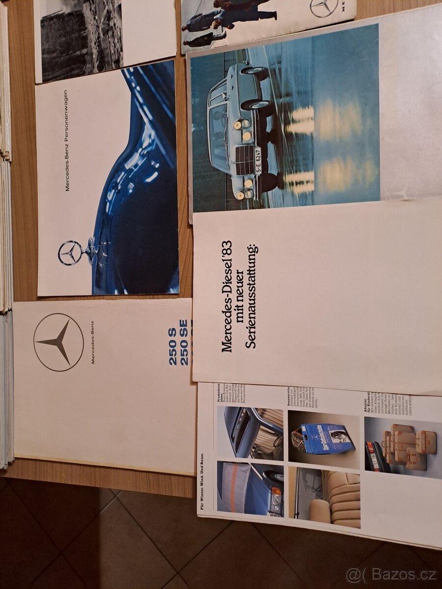 Prodám dobové prospekty Mercedes - 4