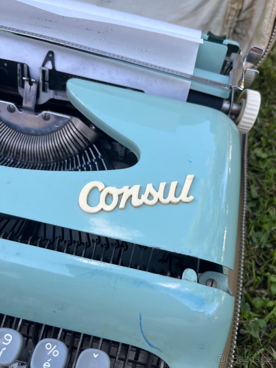 Retro kufříkový psací stroj Consul - 4