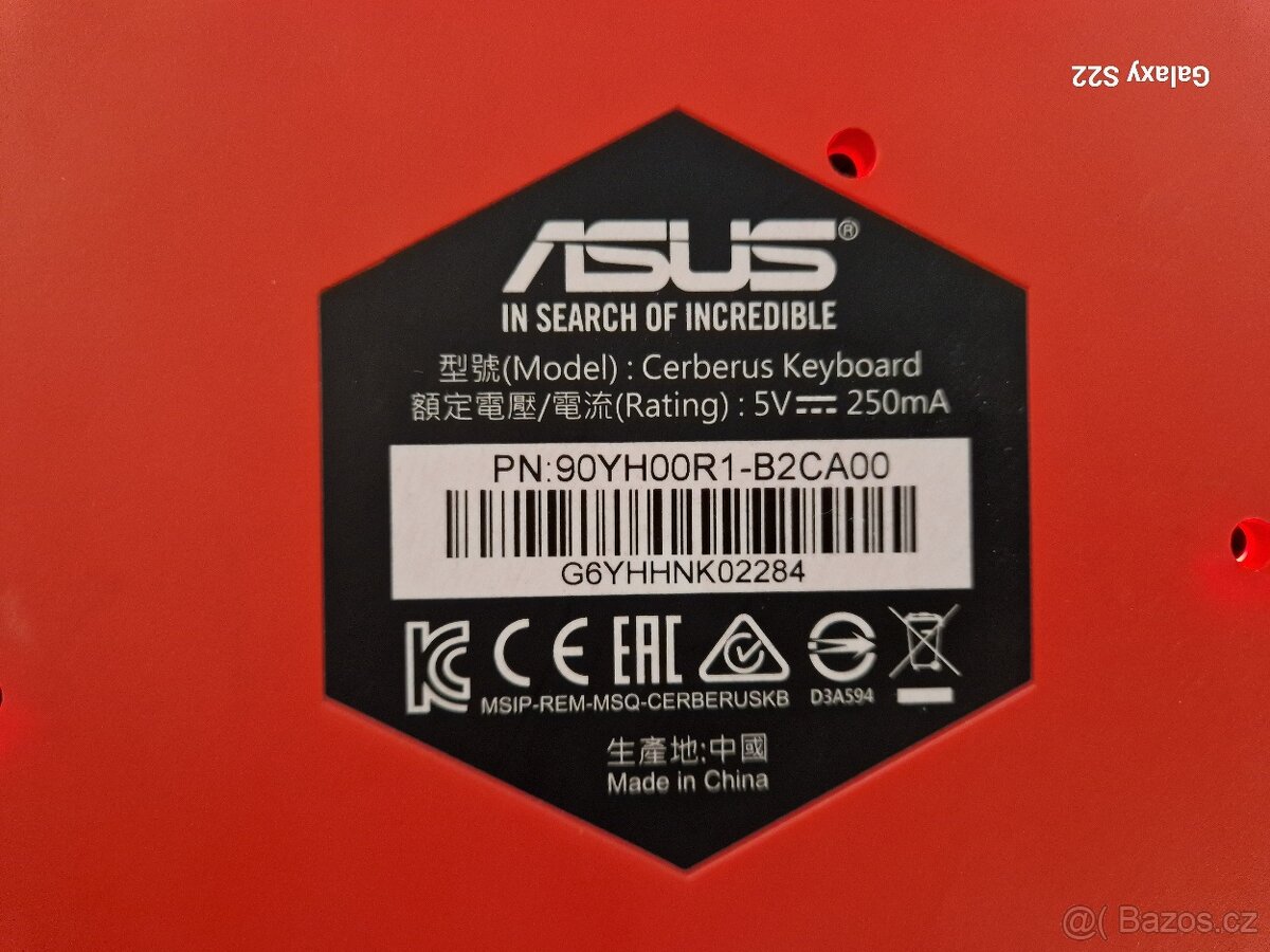 ASUS Cerberus US Layout Klávesnice 550 - 4