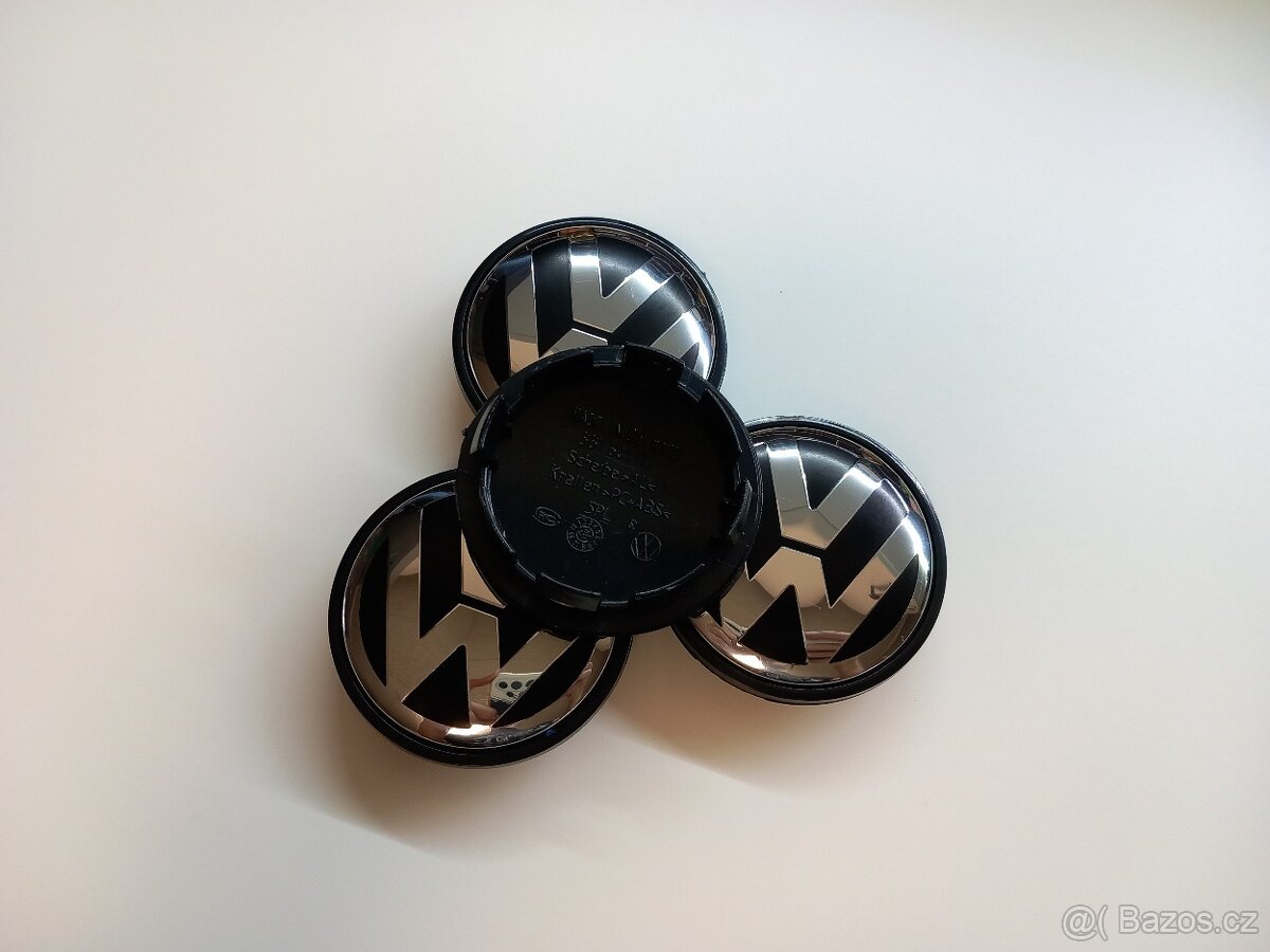 Středové krytky Vw, 65x56mm, chrom logo - 4