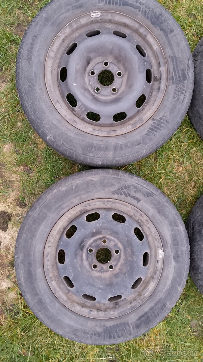 4x ORIGINÁLNÍ ocelové disky 5x100 R15 6J ET38 – VW/Škoda (TO - 4