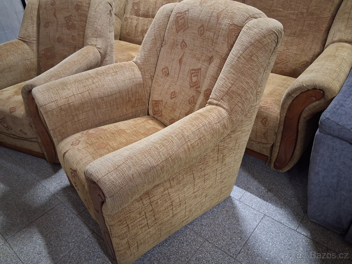 Sedaci souprava 3+1+1 rozkládací - 4