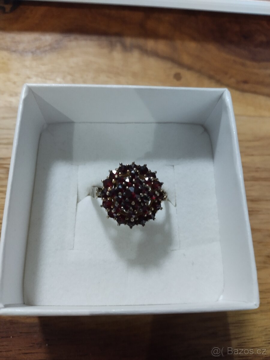Český granát - prsten - 4