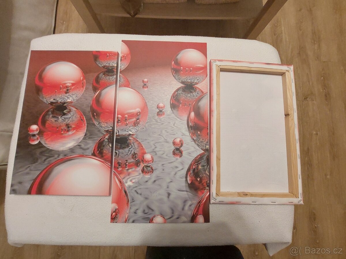 Prodám moderní třídílný obraz 75x50cm. - 4