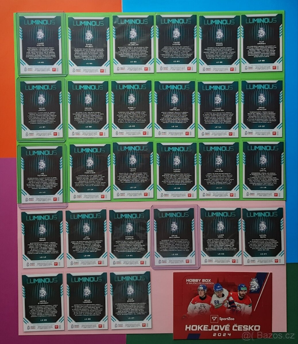 HOKEJOVÉ ČESKO 2024 _ LUMINOUS - SILVER _ Kompletní sada - 4
