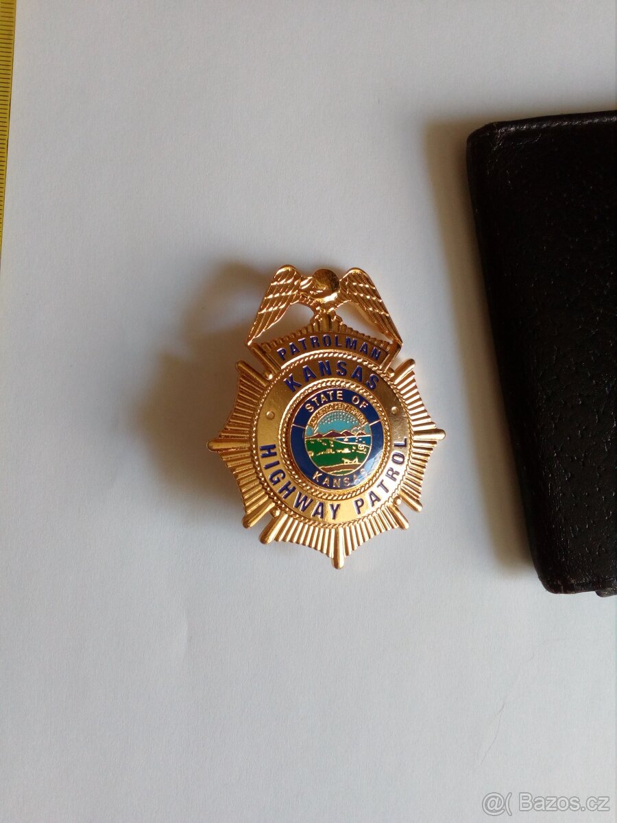 Prodám US odznak policie Kansas - 4