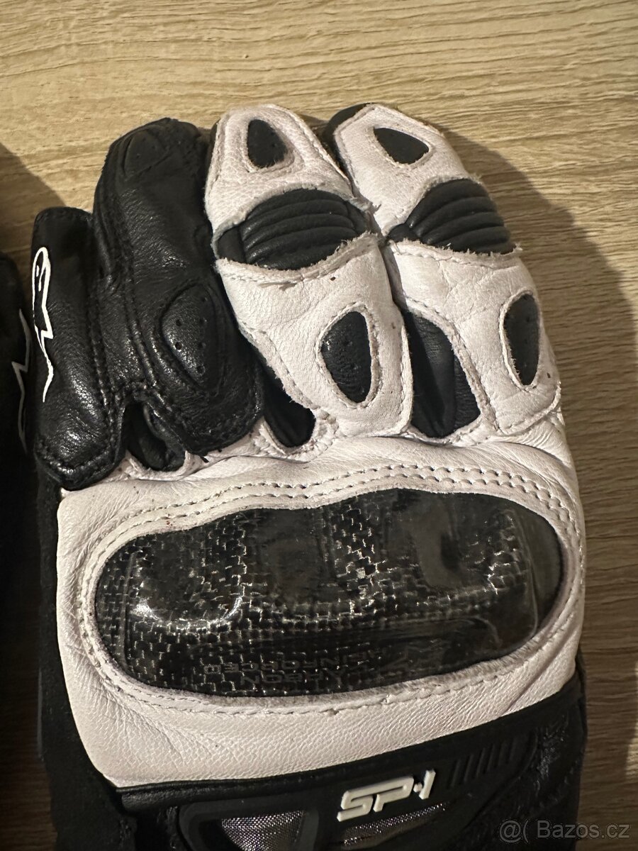 Moto rukavice ALPINESTARS SP1 Carbon black/white - 4