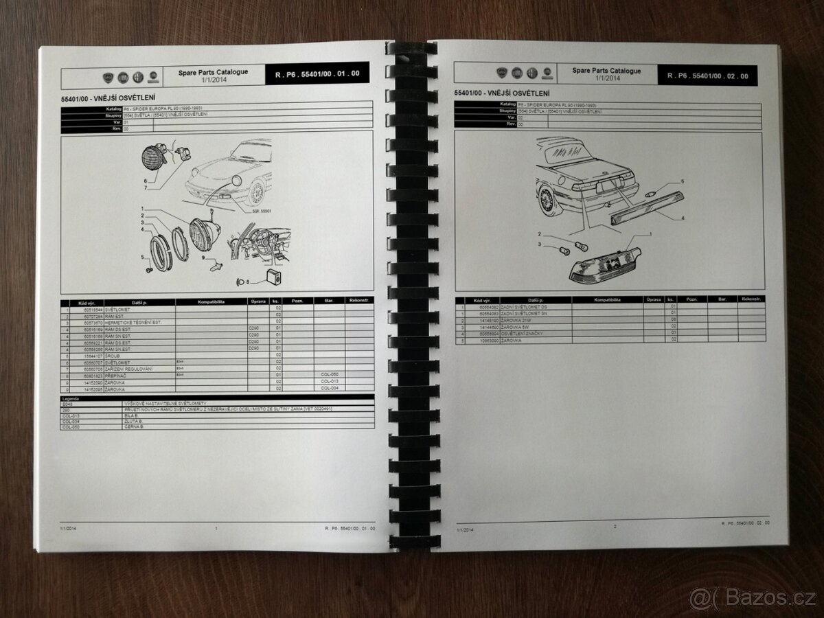 Katalog dílů Alfa Romeo Spider 1990-93 - 4