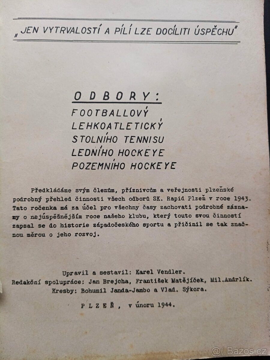 Rapid Plzeň 1944 - Protektorát - 4