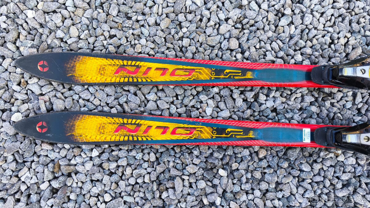 Sjezdové lyže Olin 195cm + vázání Salomon s podložkami - 4