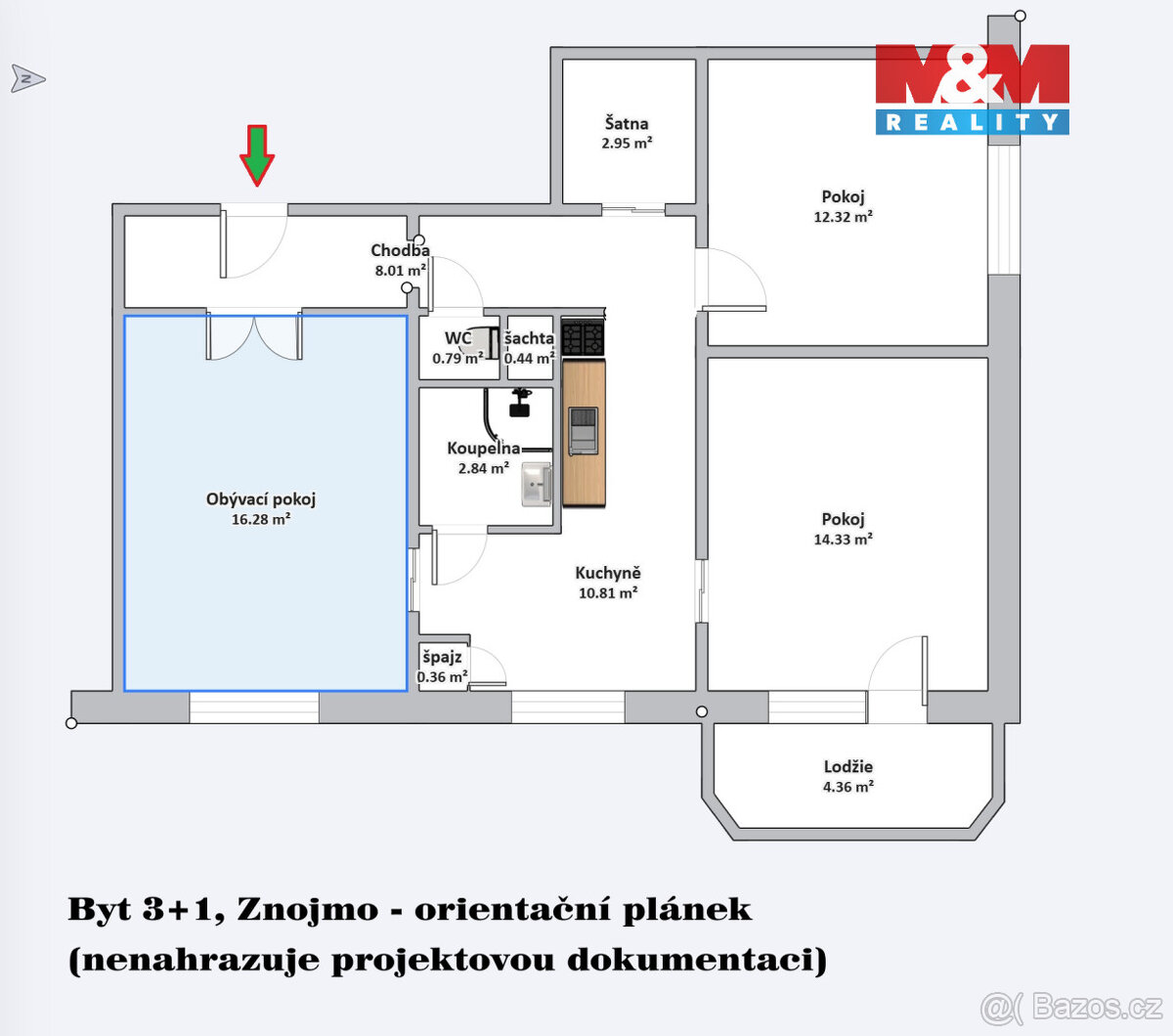 Prodej bytu 3+1, 69 m², Znojmo, ul. Aninská - 4