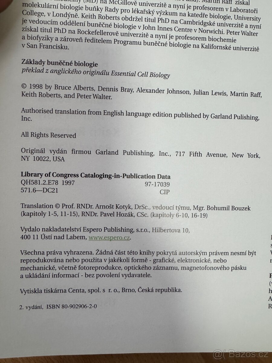 Základy buněčné biologie - 4