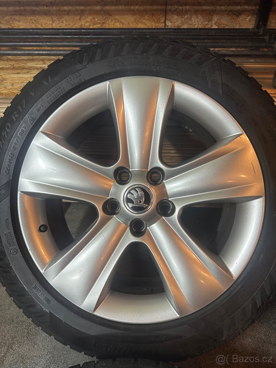 ALU Kola ŠKODA 5x112 R17 DOLOMITE Zimní Pneu 225/50/17 - 4