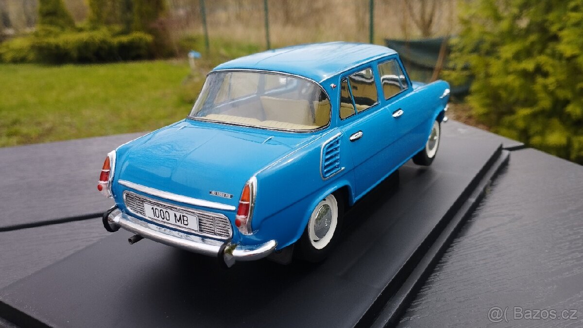 ŠKODA 1000 MB modrá ( 1:18.). - 4