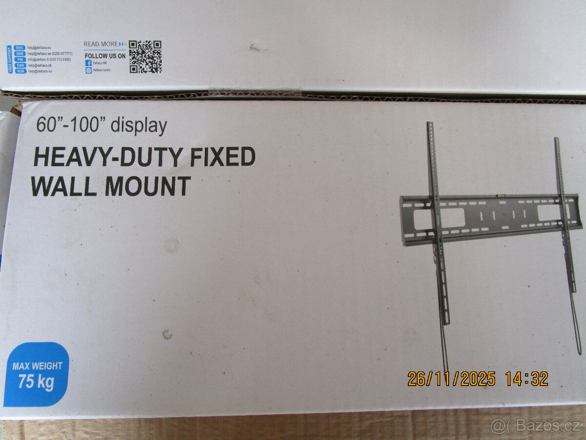 Odolný masivní univerzální pevný držák TV / Monitoru na zeď. - 4