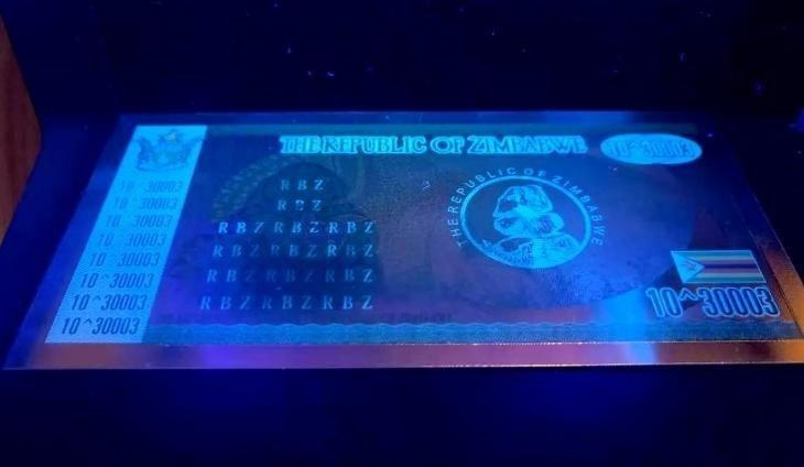 Zlatá investiční bankovka 24kt zlato - 999/1000 Váha 5,8g - 4