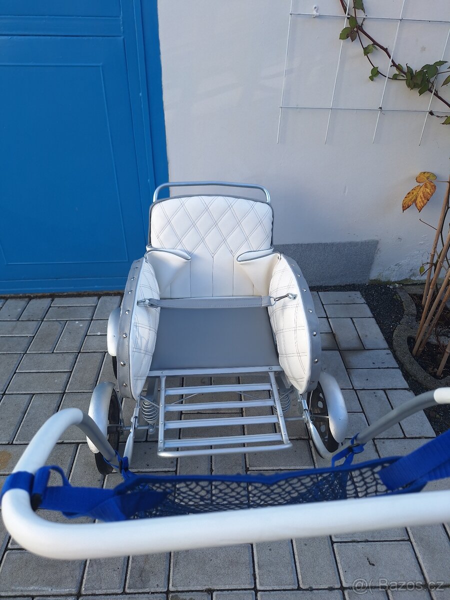 retro proutěný kočárek Liberta, kárka pro dítě - 4