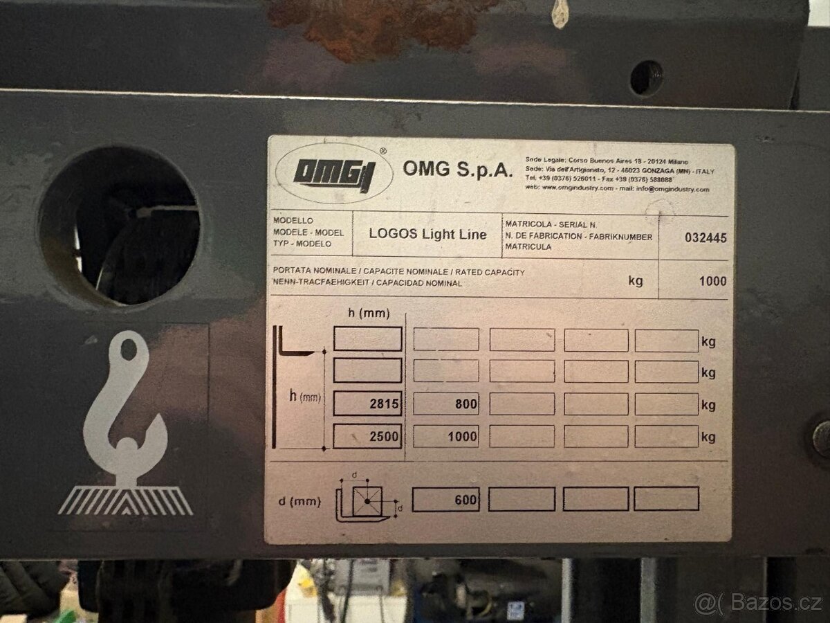 Ručně vedený VZV - OMG LOGOS Light - 4