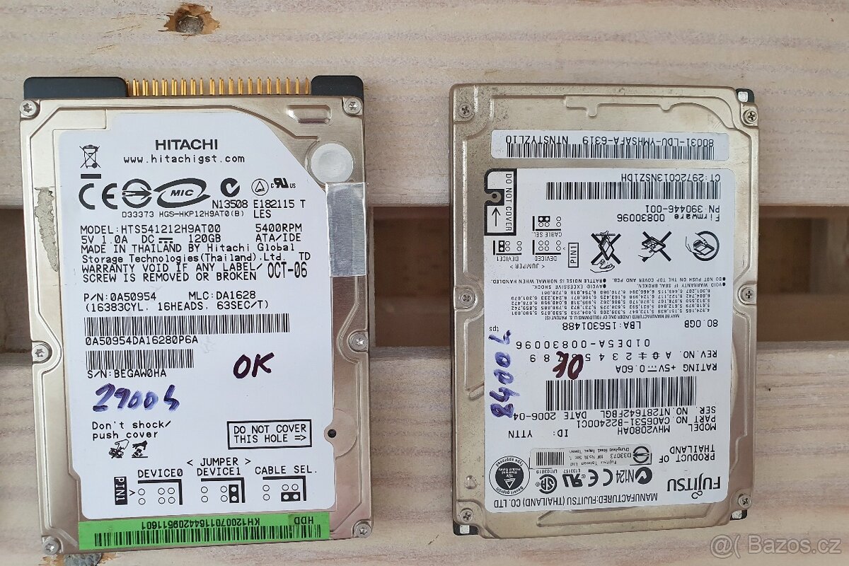 6x IDE HDD do Notebooku bez vadných sektorů. - 4