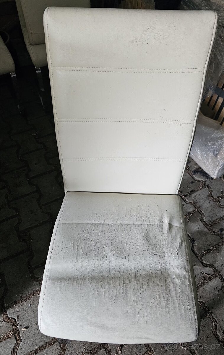4x krémová židle - 4