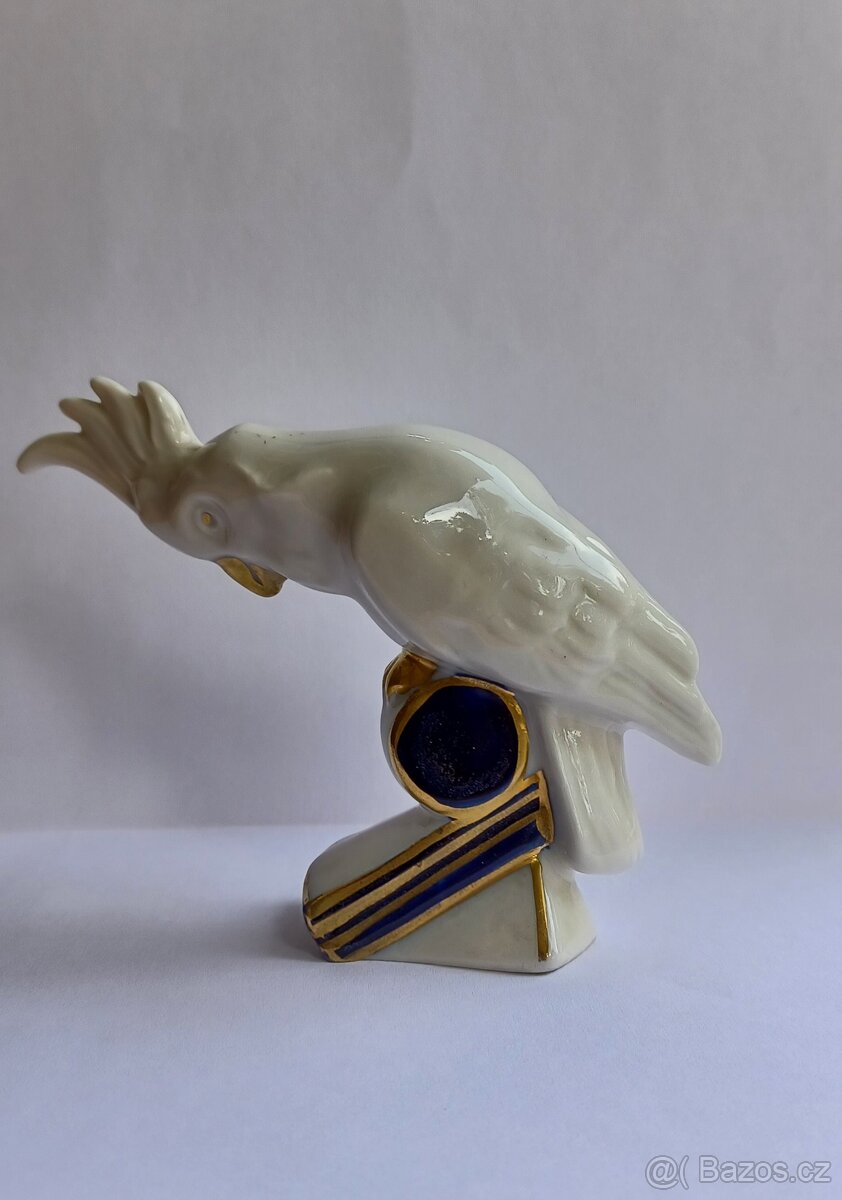 Porcelánový kakadu ARTDECO - 4