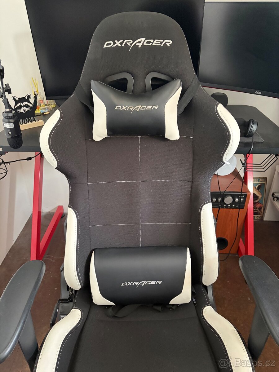 Herní židle DXRACER Formula Bílá/černá - 4