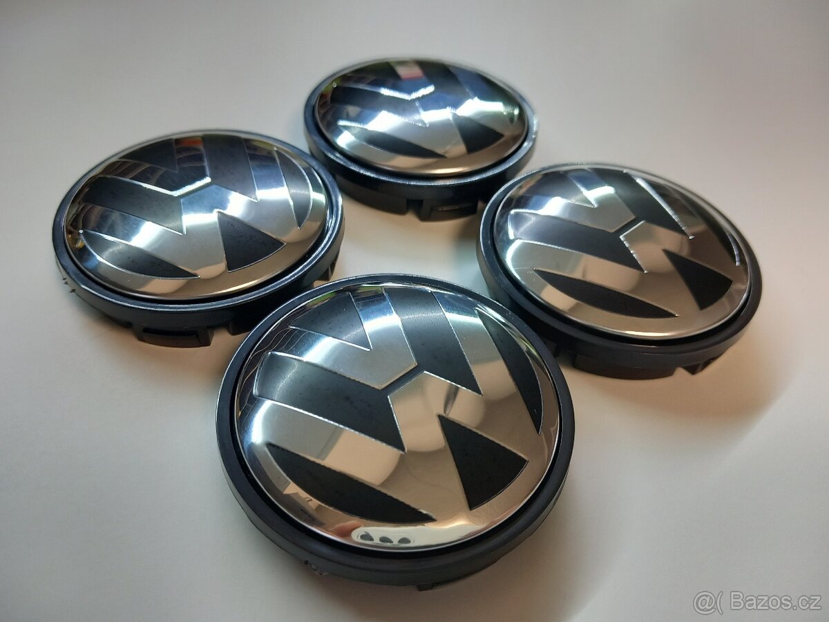 Středové krytky Vw, 56x52mm chrom logo - 4