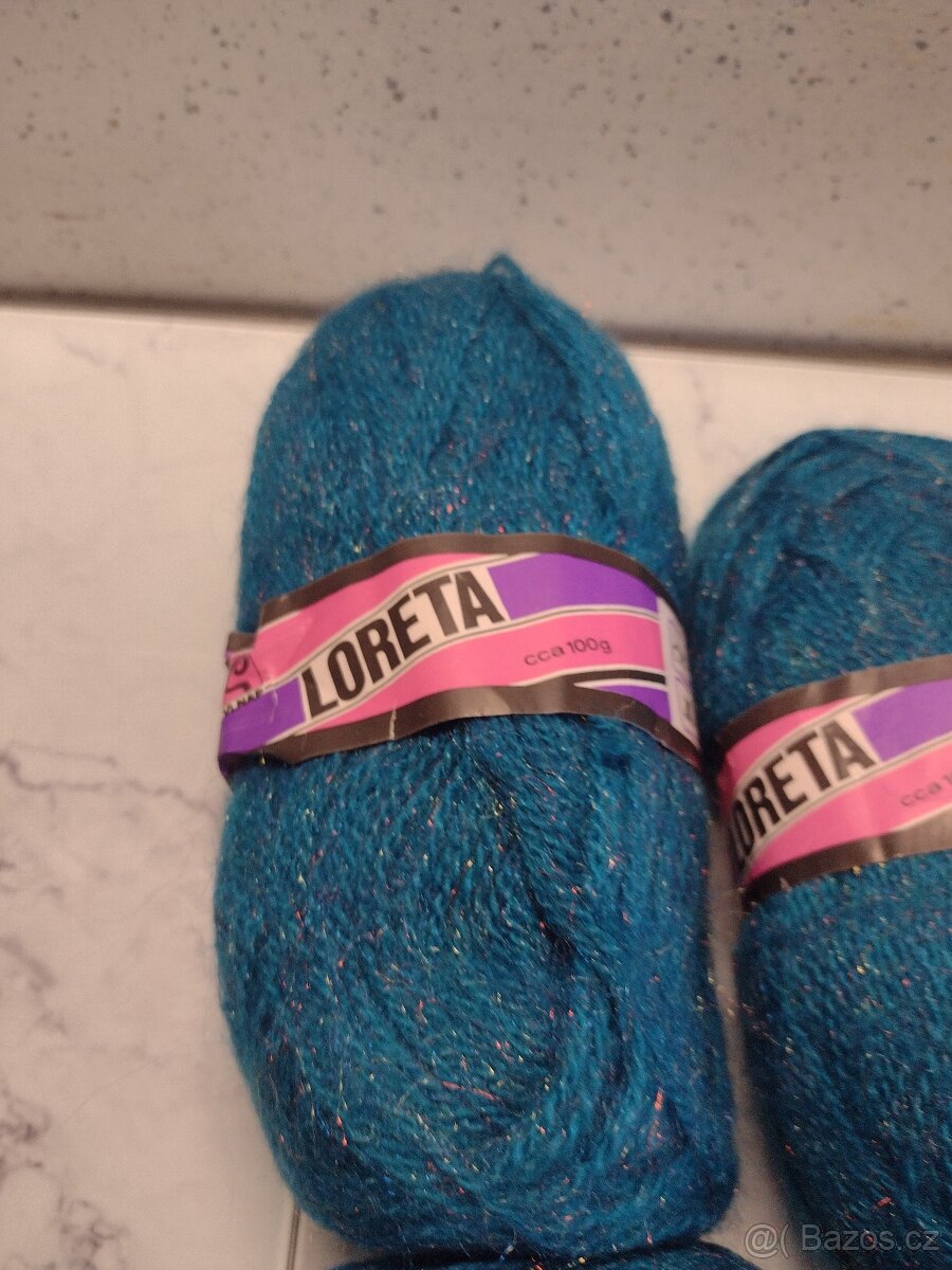 MODRÁ PLETACÍ PŘÍZE LORETA - 4