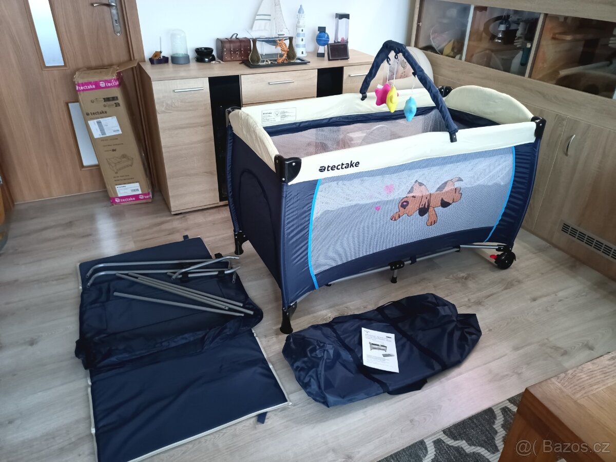 Dětská cestovní postýlka s pejskem - 4