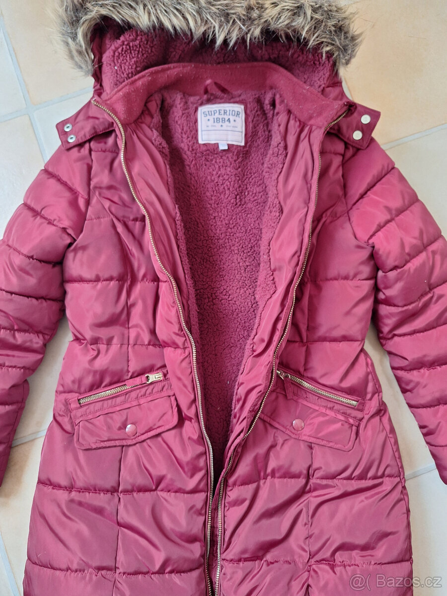 Zimní bunda / kabát vel. 152 Marks and Spencer - 4