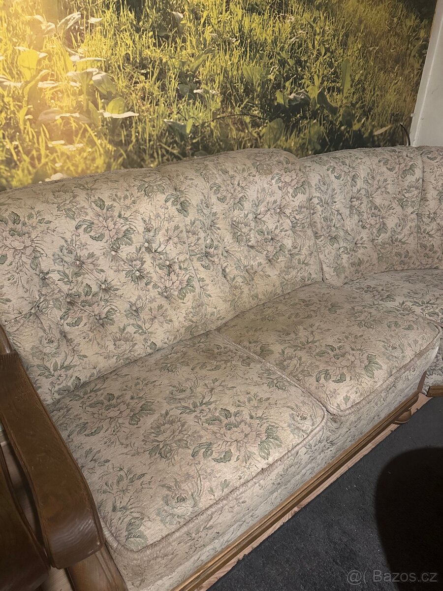 Holandsky nabytek- gauc +kreslo+ taburet - 4