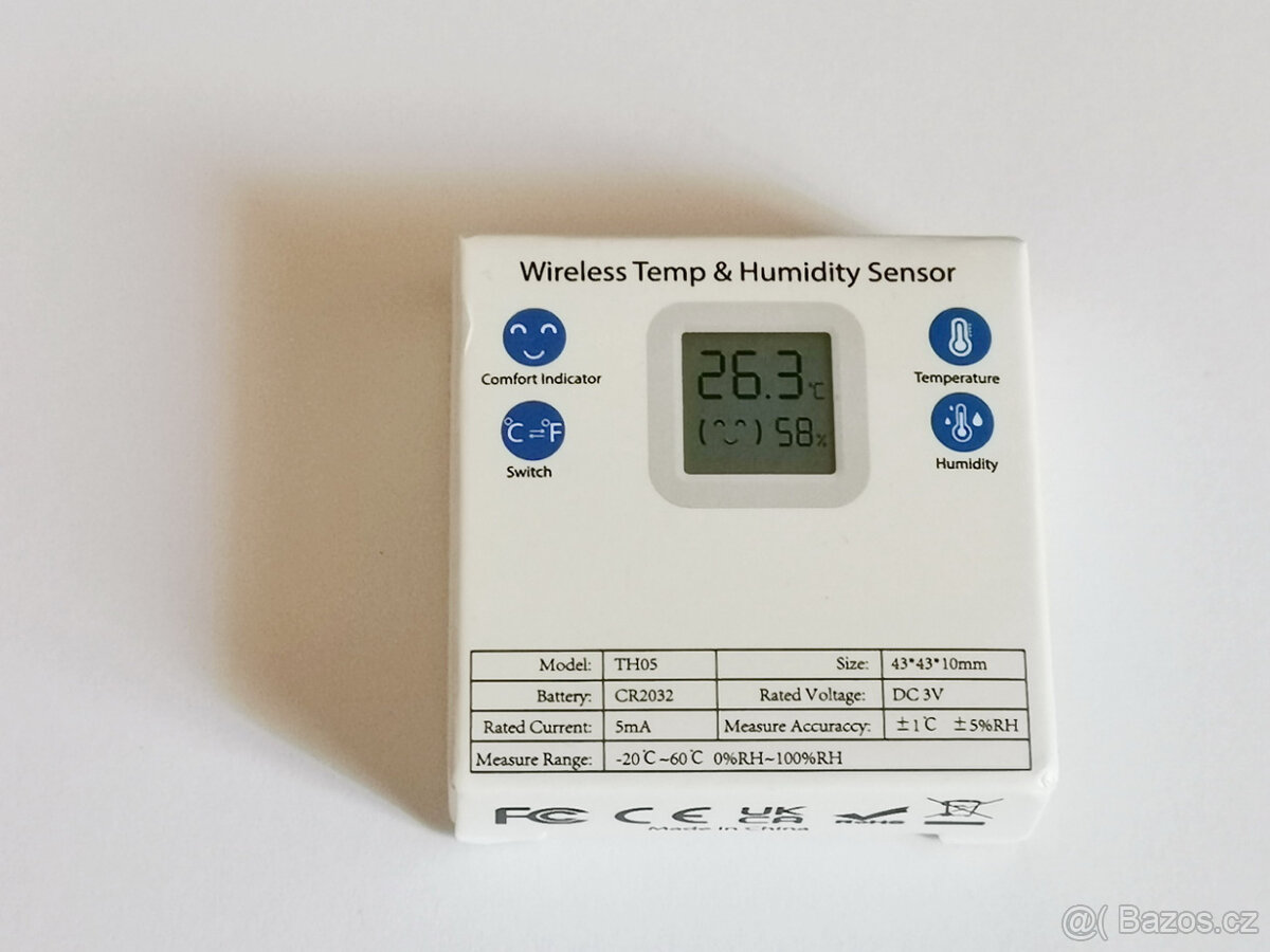 Bluetooth snímač teploty a vlhkosti s LCD na baterie TUYA - 4