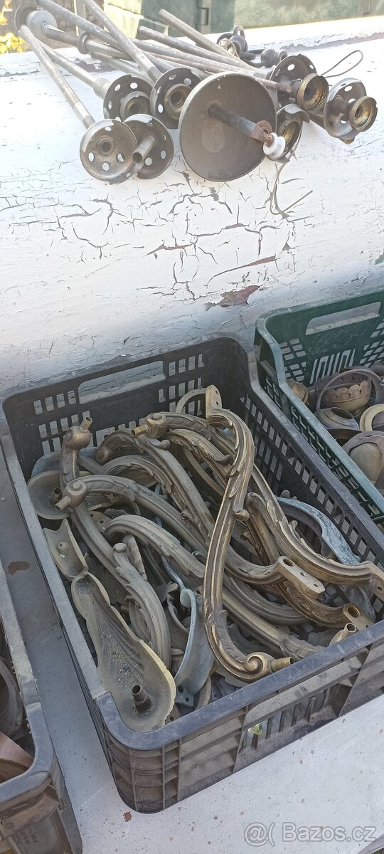 Starožitné mosazné lustry - 4