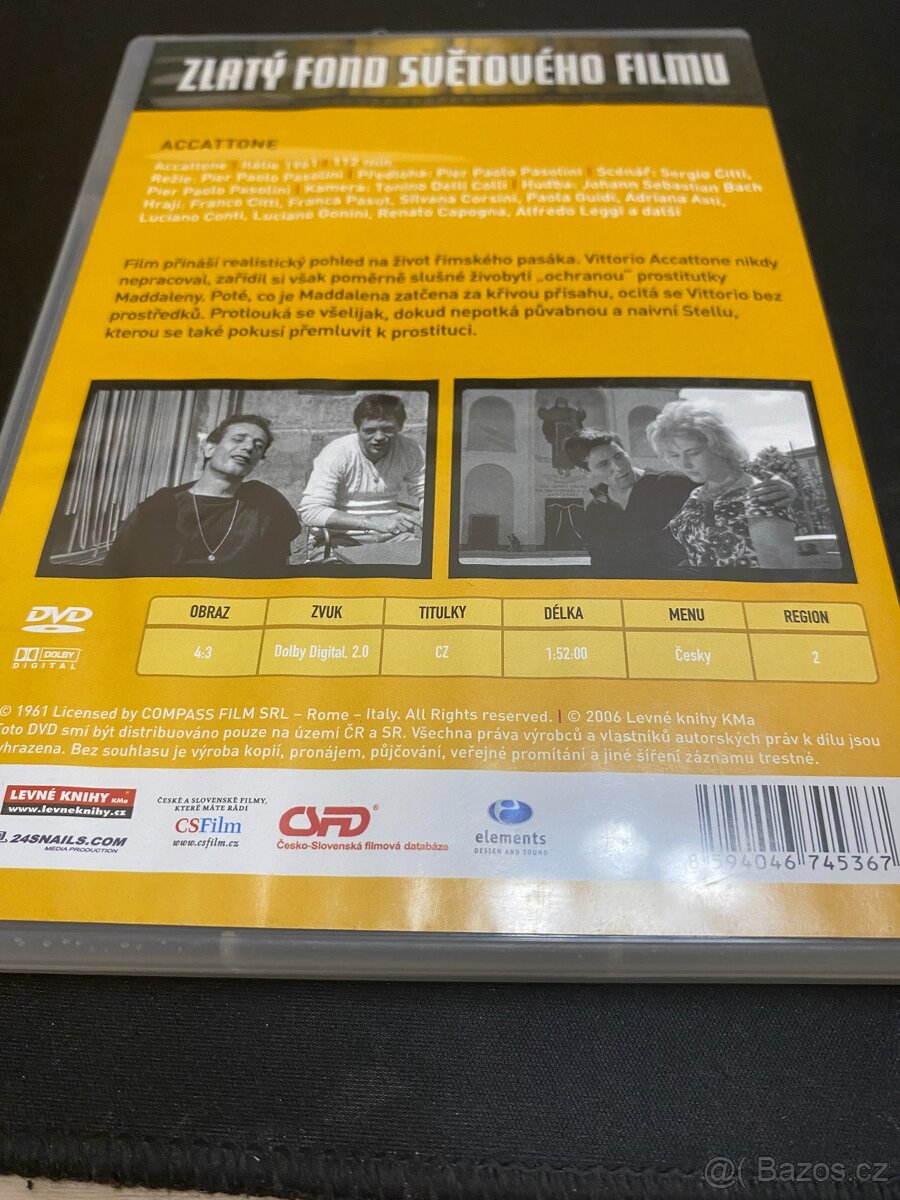 Accattone, Itálie 1961, P.P.Pasolini, DVD BOX - 4