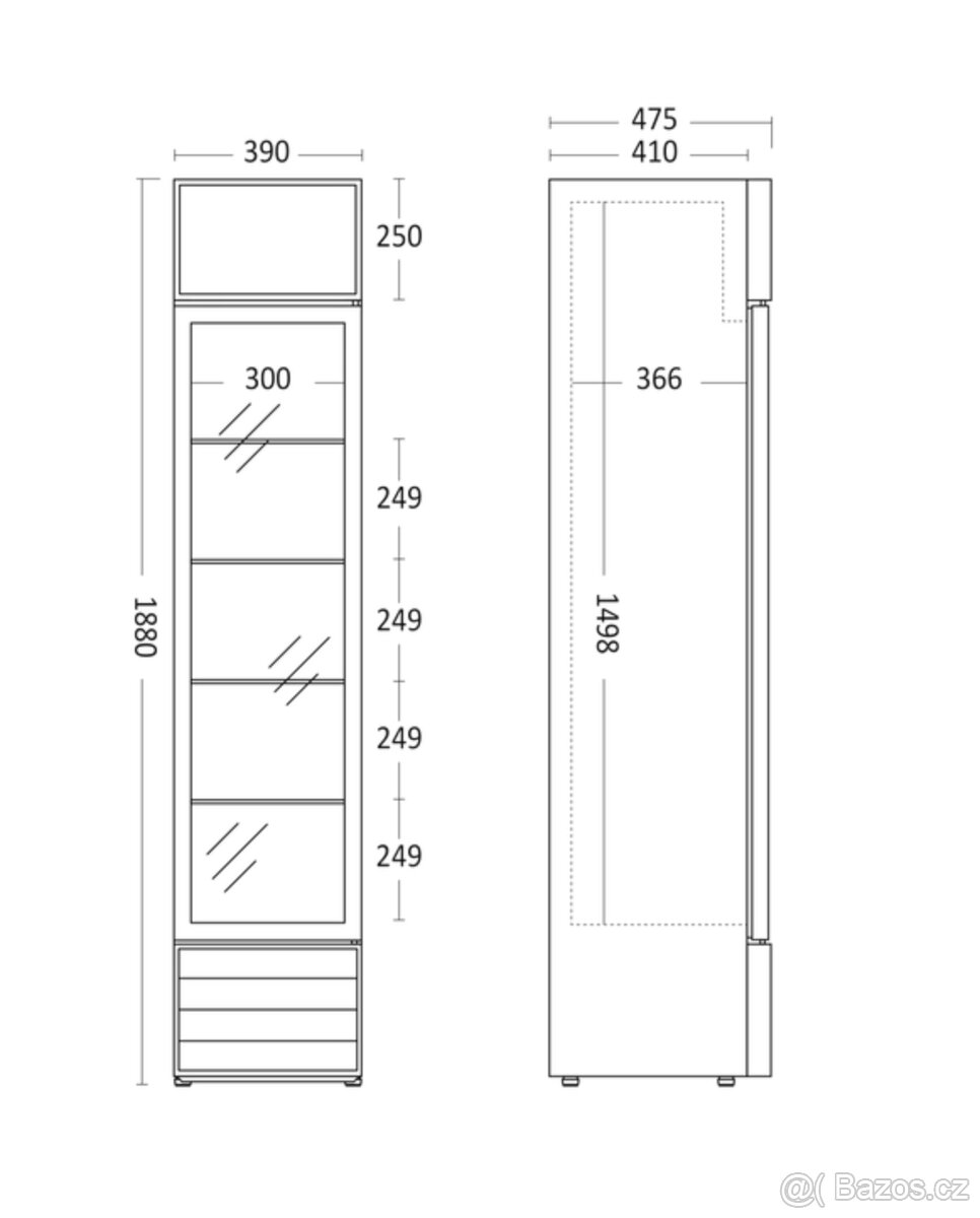 Nápojová lednice Slim, úzká - 4